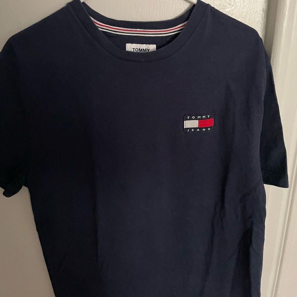Large Navy Blue “Tommy Jeans” Box Logo Tee